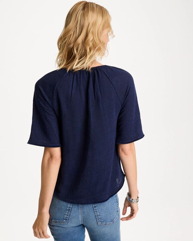 Linen Fringed Tee - image 3